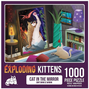 Jigsaw - 1000 Piece Exploding Kittens - Cats in the Mirror