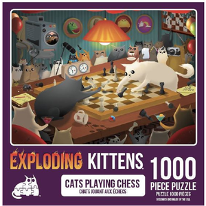 Jigsaw - 1000 Piece Exploding Kittens - Playing Chess