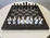 Chess Set - Folding Carbon Firbre Finish board with Black & White pieces 