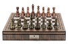 Chess Set - Bronze & Copper Finish pieces on Mosaic Finish Board -chess-The Games Shop