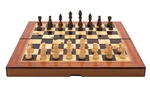 Chess Set - Folding Walnut shiny board with Wooden Pieces-chess-The Games Shop