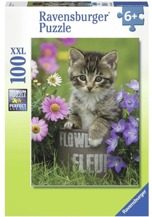 Kitten among the Flowers Puzzle - 100 piece Kitten among the Flowers Puzzle - 100 piece