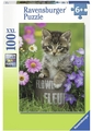 Ravensburger - 100 Piece - Kitten among the Flowers-jigsaws-The Games Shop