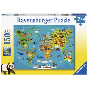 Ravensburger - 150 Piece - Animal World Map