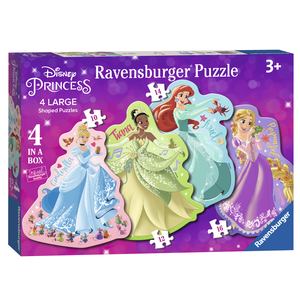 Ravensburger - 10 to 16 Piece 4 in 1 set - Disney Princesses Shaped