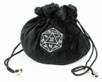 Dice Bag - Multipocket Fluffy Black-card & dice games-The Games Shop