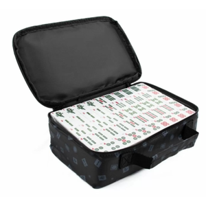 Mahjong  - Classic set with Black tiles in Travel Case