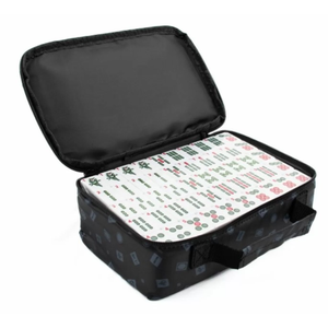 Mahjong  - Classic set with Black tiles in Travel Case