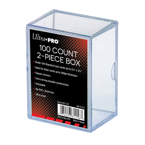 Ultra Pro 2-Piece 100 Clear Card Storage Box