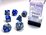 CHESSEX DICE - POLYHEDRAL SET (7) - GEMINI BLUE- STEEL / WHITE