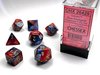 CHESSEX DICE - POLYHEDRAL SET (7) - GEMINI BLUE-RED GOLD-gaming-The Games Shop