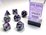 CHESSEX DICE - POLYHEDRAL SET (7) - GEMINI PURPLE-STEEL / WHITE