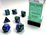 CHESSEX DICE - POLYHEDRAL SET (7) - GEMINI BLUE-GREEN/GOLD