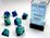 CHESSEX DICE - POLYHEDRAL SET (7) - GEMINI ASTRAL BLUE-TEAL/GOLD
