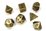 CHESSEX DICE - POLYHEDRAL SET (7) - METAL OLD BRASS