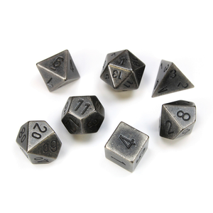 CHESSEX DICE - POLYHEDRAL SET (7) - DARK METAL