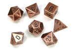 CHESSEX DICE - POLYHEDRAL SET (7) - METAL COPPER-accessories-The Games Shop