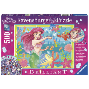 Ravensburger - 500 Piece Brilliant Jewel - Disney Ariel's Underwater Paradise