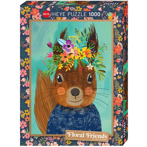 Heye - 1000 Piece - Floral Friends Sweet Squirrel