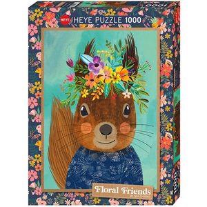 Heye - 1000 Piece - Floral Friends Sweet Squirrel