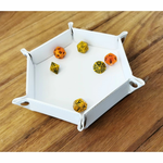 HEX DICE TRAY 6" WHITE-accessories-The Games Shop