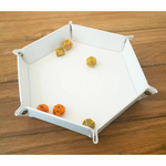 Hex Dice Tray - 8" White-accessories-The Games Shop