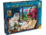 Holdson - 1000 Piece Window Wonderland 2 - China Cats-jigsaws-The Games Shop