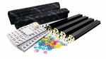 MAHJONG - American travel case Classic Set with Black Tiles-traditional-The Games Shop
