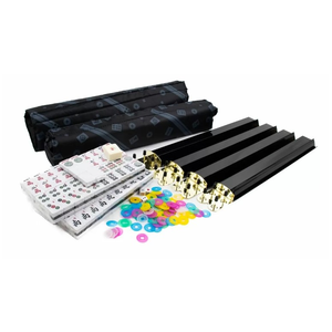MAHJONG - American travel case Classic Set with Black Tiles