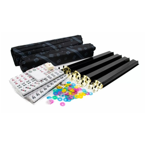 MAHJONG - American travel case Classic Set with Black Tiles