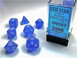 Chessex Dice - Polyhedral Set (7) - Frosted Blue/White-gaming-The Games Shop