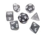 Chessex Dice - Polyhedral Set (7) - Frosted Smoke/White-gaming-The Games Shop