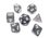 Chessex Dice - Polyhedral Set (7) - Frosted Smoke/White