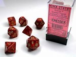 Chessex Dice - Polyhedral Set (7) - Scarab Scarlet/Gold-gaming-The Games Shop