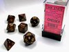 Chessex Dice - Polyhedral Set (7) - Scarab Blue Blood/Gold-gaming-The Games Shop