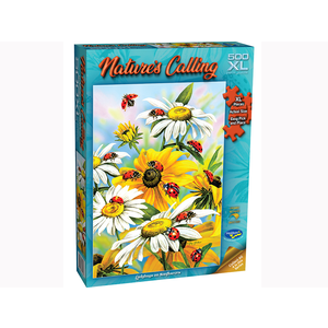 Holdson - 500XL Piece - Nature Calls Ladybugs on Sunflowers