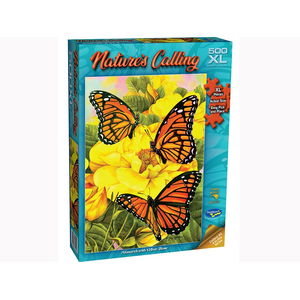 Holdson - 500XL Piece - Nature Calls Monarch on Yellow Rose