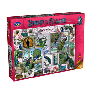 Holdson - 1000 Piece - Stamp Collage Peacocks