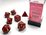 Chessex Dice - Polyhedral Set (7) - Vortex Burgundy/Gold