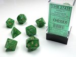 Chessex Dice - Polyhedral Set (7) - Vortex Green/Gold-gaming-The Games Shop