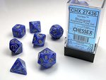 Chessex Dice - Polyhedral Set (7) - Vortex Blue/Gold-gaming-The Games Shop