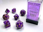 Chessex Dice - Polyhedral Set (7) - Vortex Purple/Gold-gaming-The Games Shop