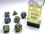 Chessex Dice - Polyhedral Set (7) - Festive Rio/Yellow-gaming-The Games Shop
