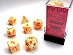 Chessex Dice - Polyhedral Set (7) - Festive Sunburst/Red-gaming-The Games Shop