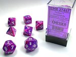 Chessex Dice - Polyhedral Set (7) - Festive Violet/White-gaming-The Games Shop
