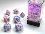 Chessex Dice - Polyhedral Set (7) - Festive Pop Art/Blue-gaming-The Games Shop