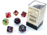 Chessex Dice - Polyhedral Set (7) - Nebula Primary/Blue Luninary-gaming-The Games Shop