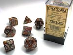 Chessex Dice - Polyhedral Set (7) - Lustrous Gold/Silver-gaming-The Games Shop