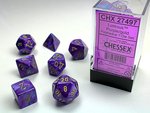 Chessex Dice - Polyhedral Set (7) - Lustrous Purple/Gold-gaming-The Games Shop