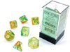 Chessex Dice - Polyhedral Set (7) - Nebula Spring/White Luminary-gaming-The Games Shop